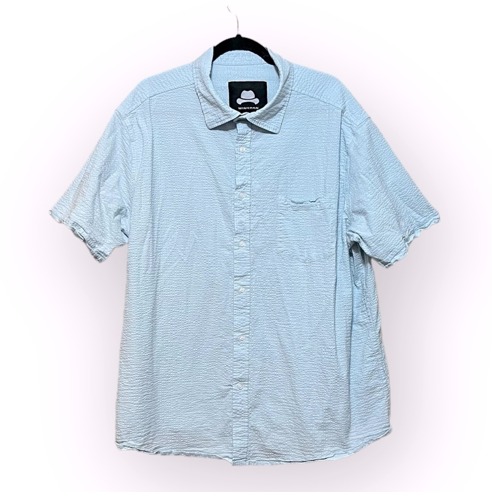 Winston Big Tall Subscription Clothing Box Peruvian Cotton Seersucker Button Up